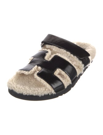 Hermès Chypre Leather Slides