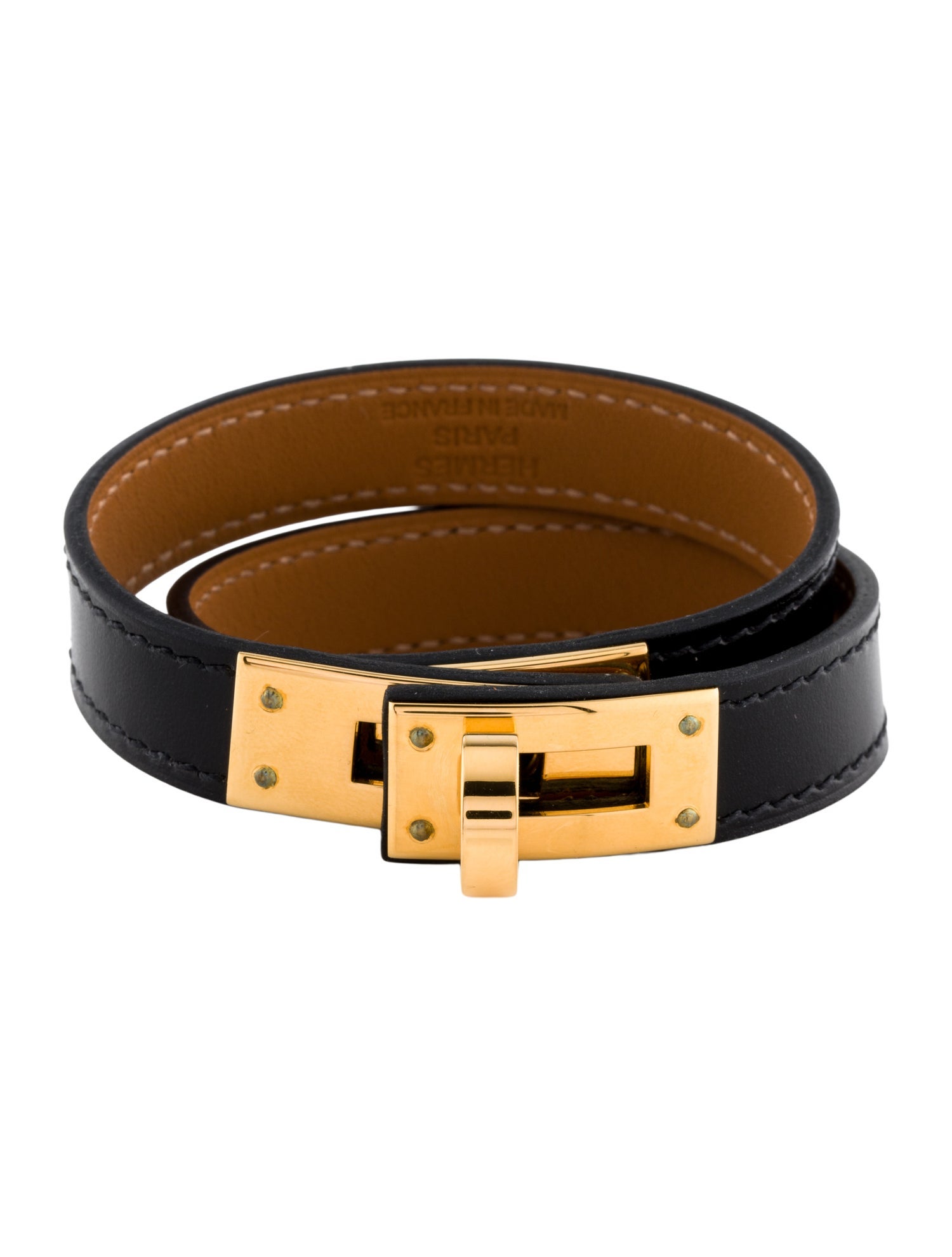 Hermès Leather Kelly Double Tour Wrap Bracelet
