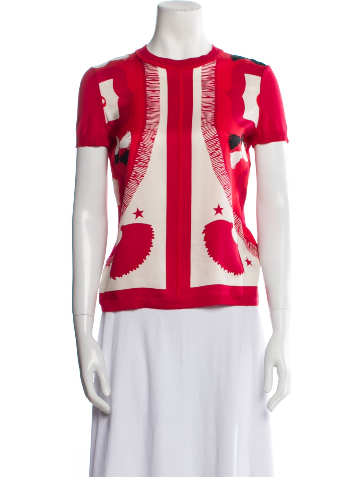 Hermès Graphic Print Silk Sweater