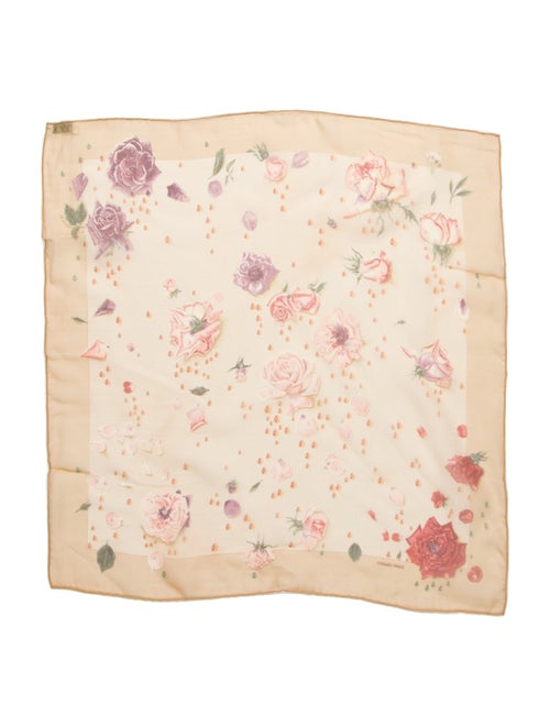 Hermès La Rosèe Mousseline Pocket Square Silk Scarf