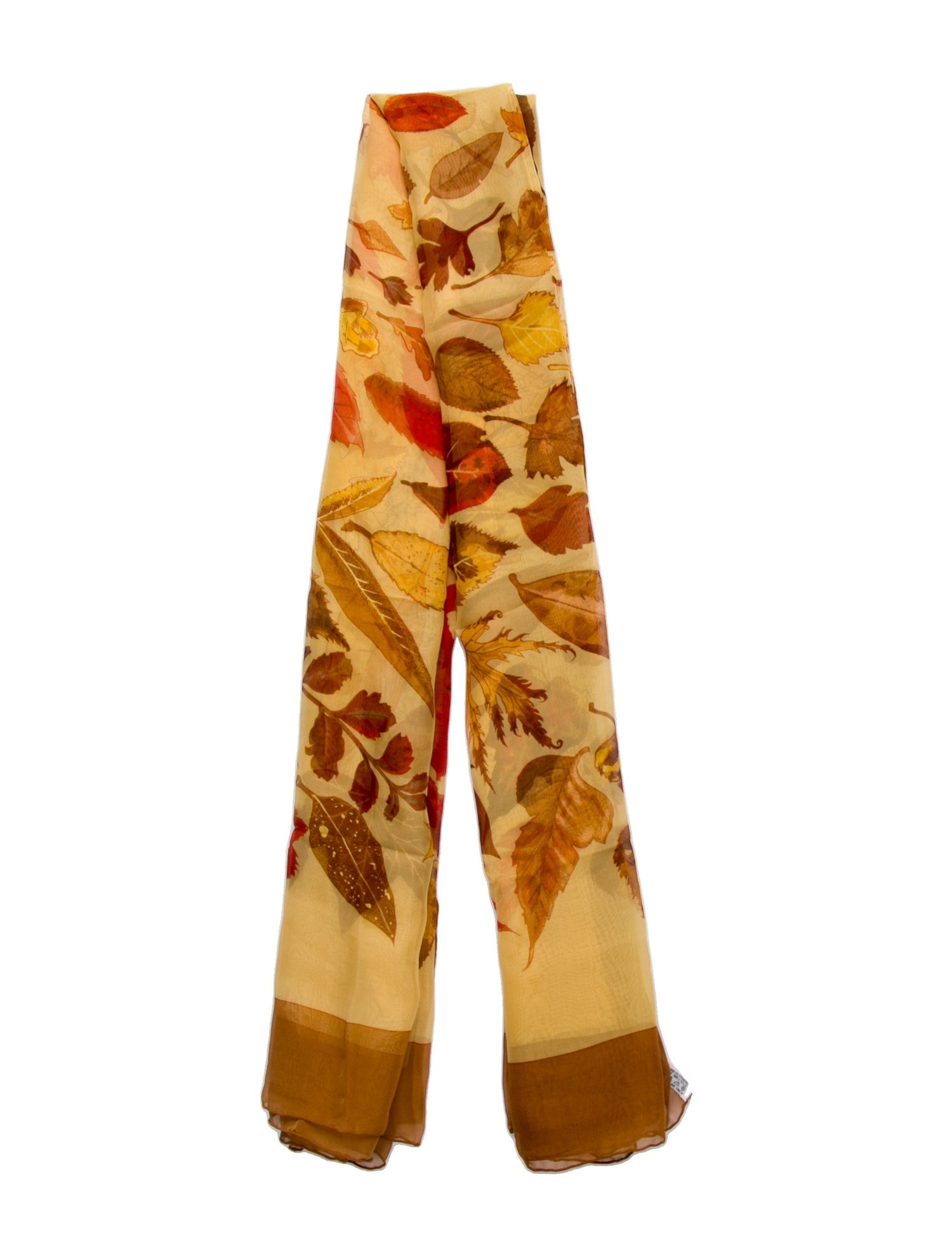 Hermès Feuilles d'Automne Mousseline 140 Silk Scarf