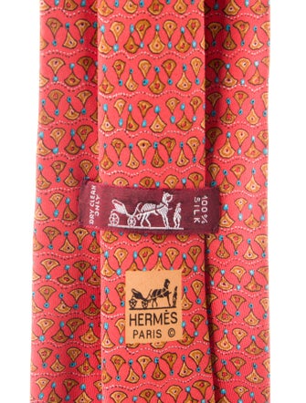 Hermès Printed Silk Tie
