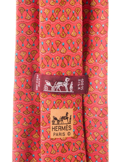 Hermès Printed Silk Tie