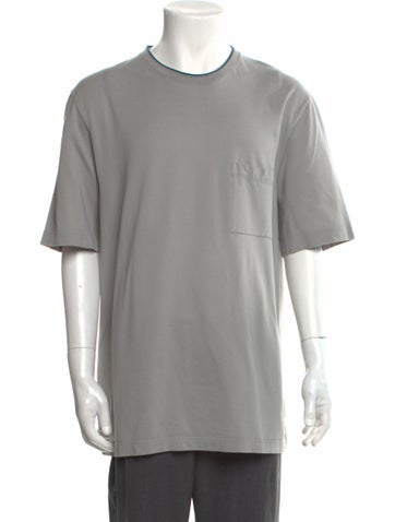 Hermès T-Shirts H Logo Pocket Crew Neck T-Shirt XXL