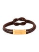Hermès Leather Atame Knot Bangle Bracelet