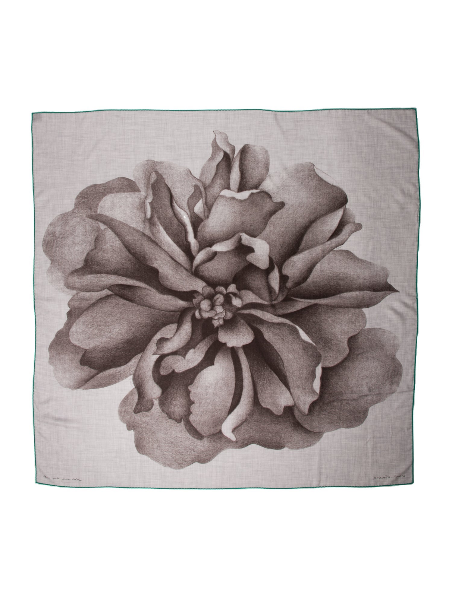 Hermès Une Rose Pour Alma Cashmere Shawl