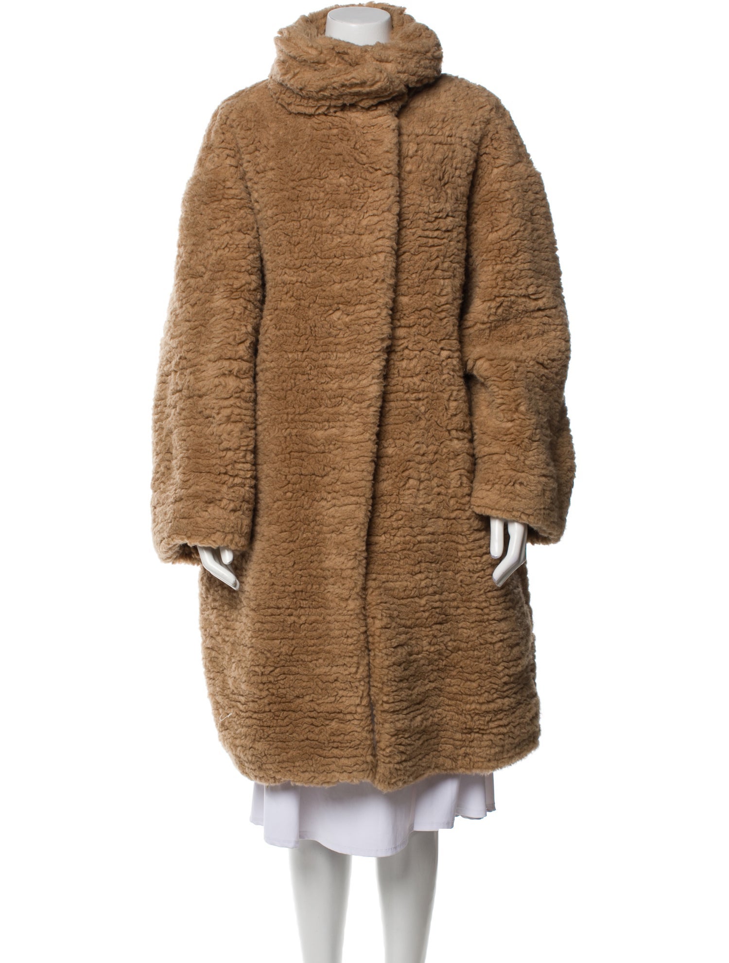 Hermès Camel Hair Faux Fur Coat