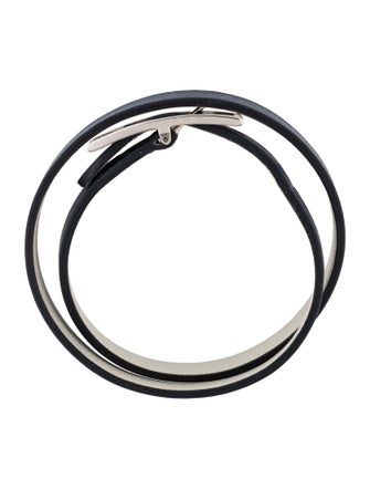 Hermès Leather Behapi Double Tour Wrap Bracelet