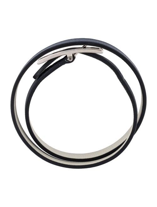 Hermès Leather Behapi Double Tour Wrap Bracelet
