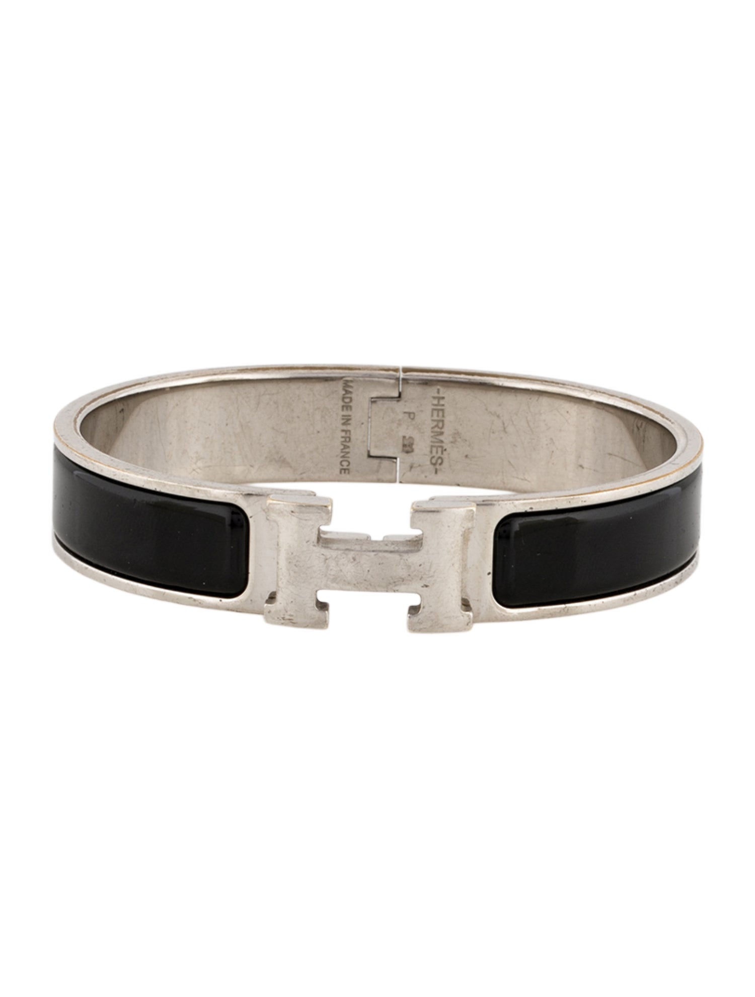 Hermès Enamel Clic H Bangle Bracelet