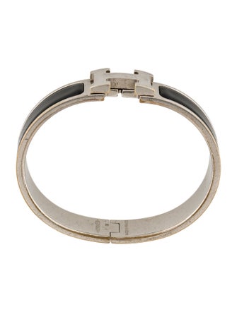 Hermès Enamel Clic H Bangle Bracelet