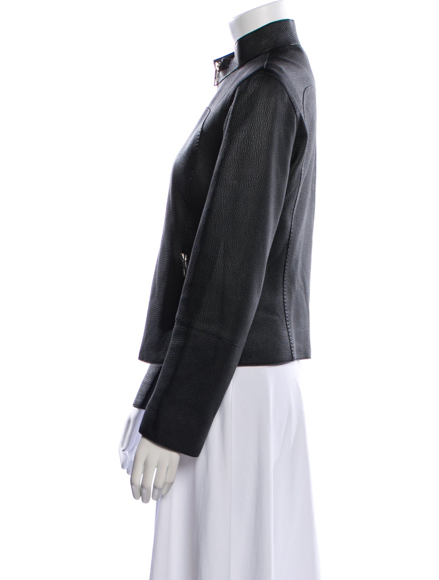 Hermès Leather Fur Jacket