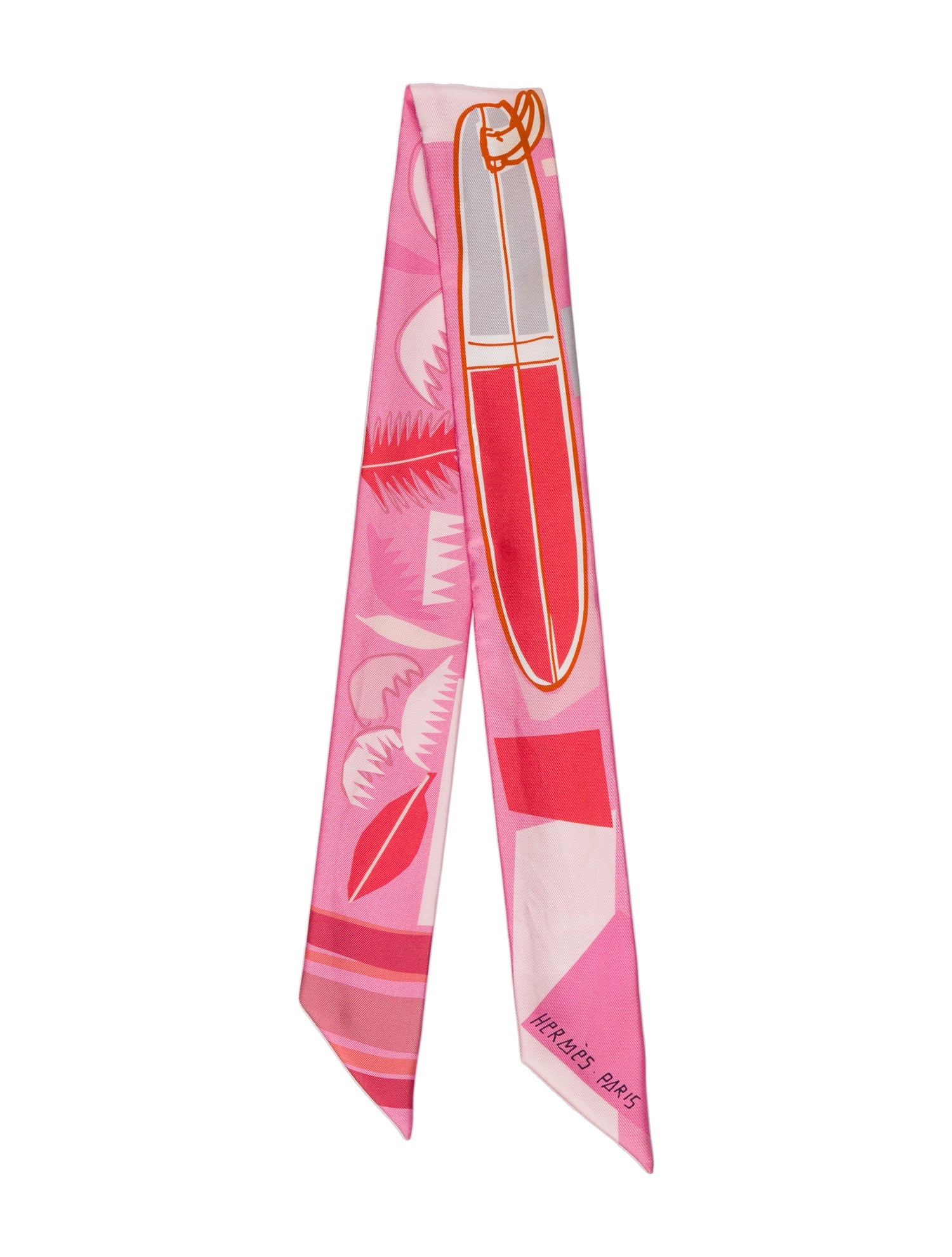 Hermès Sea Surf and Fun Silk Twilly Scarf