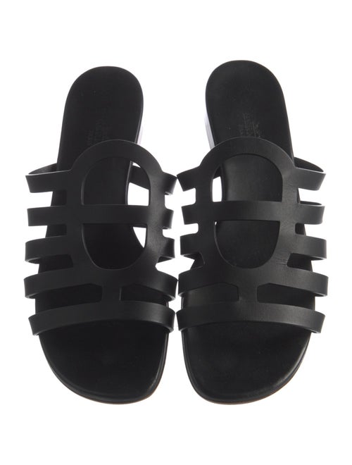 Hermès Camelia Leather Slides