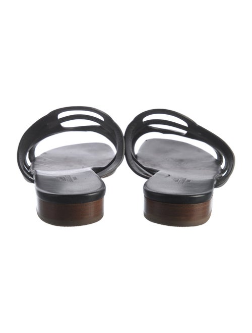 Hermès Camelia Leather Slides