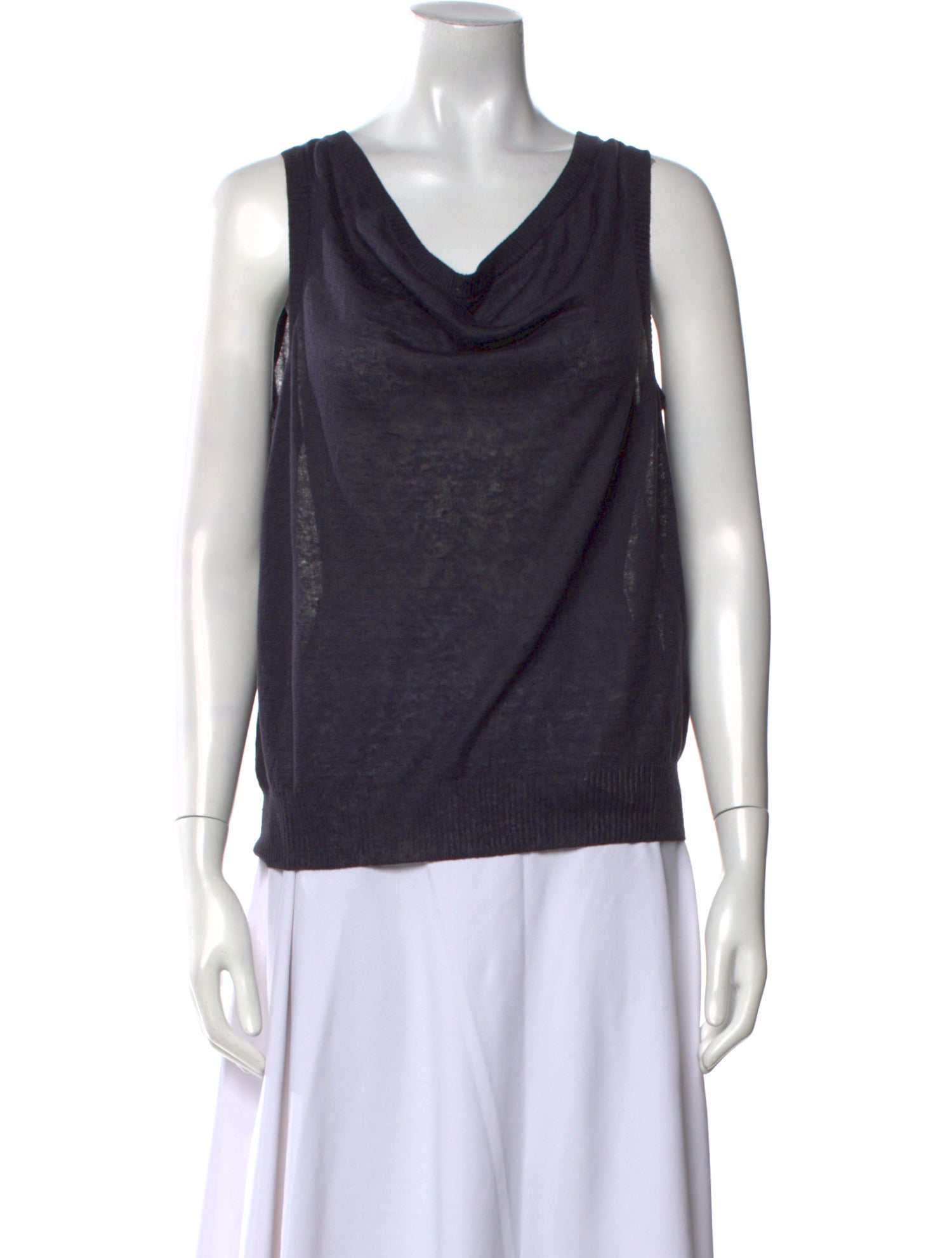 Hermès Linen Cowl Neck Top