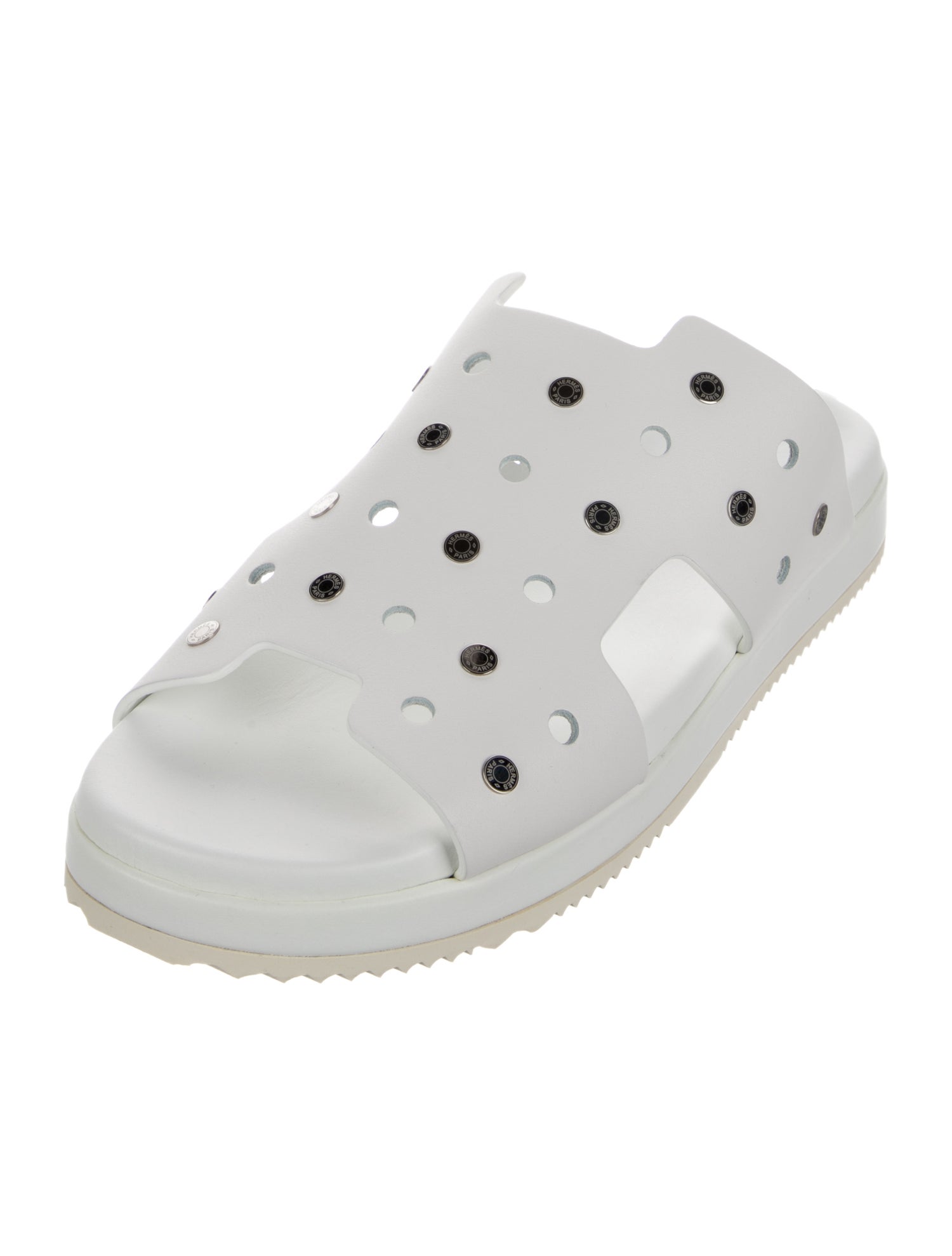 Hermès Leather Lasercut Accents Slides