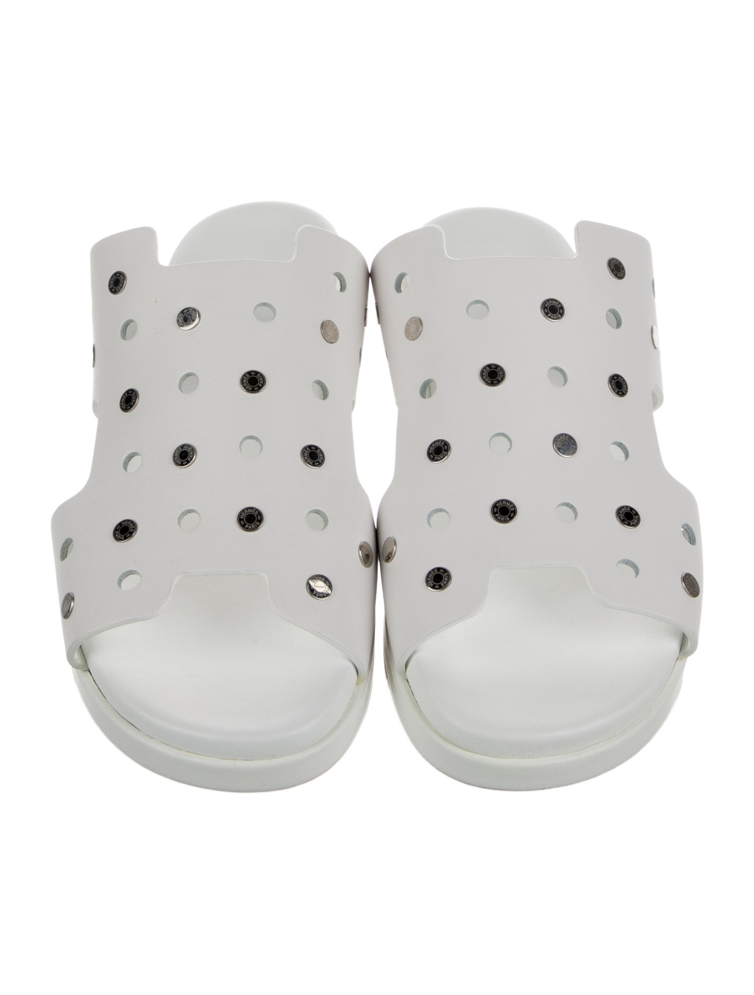 Hermès Leather Lasercut Accents Slides