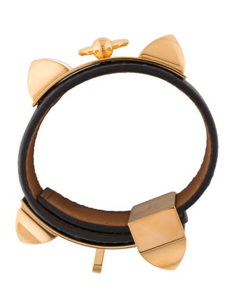 Hermès Leather Collier De Chien Wrap Bracelet