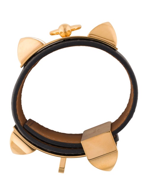 Hermès Leather Collier De Chien Wrap Bracelet