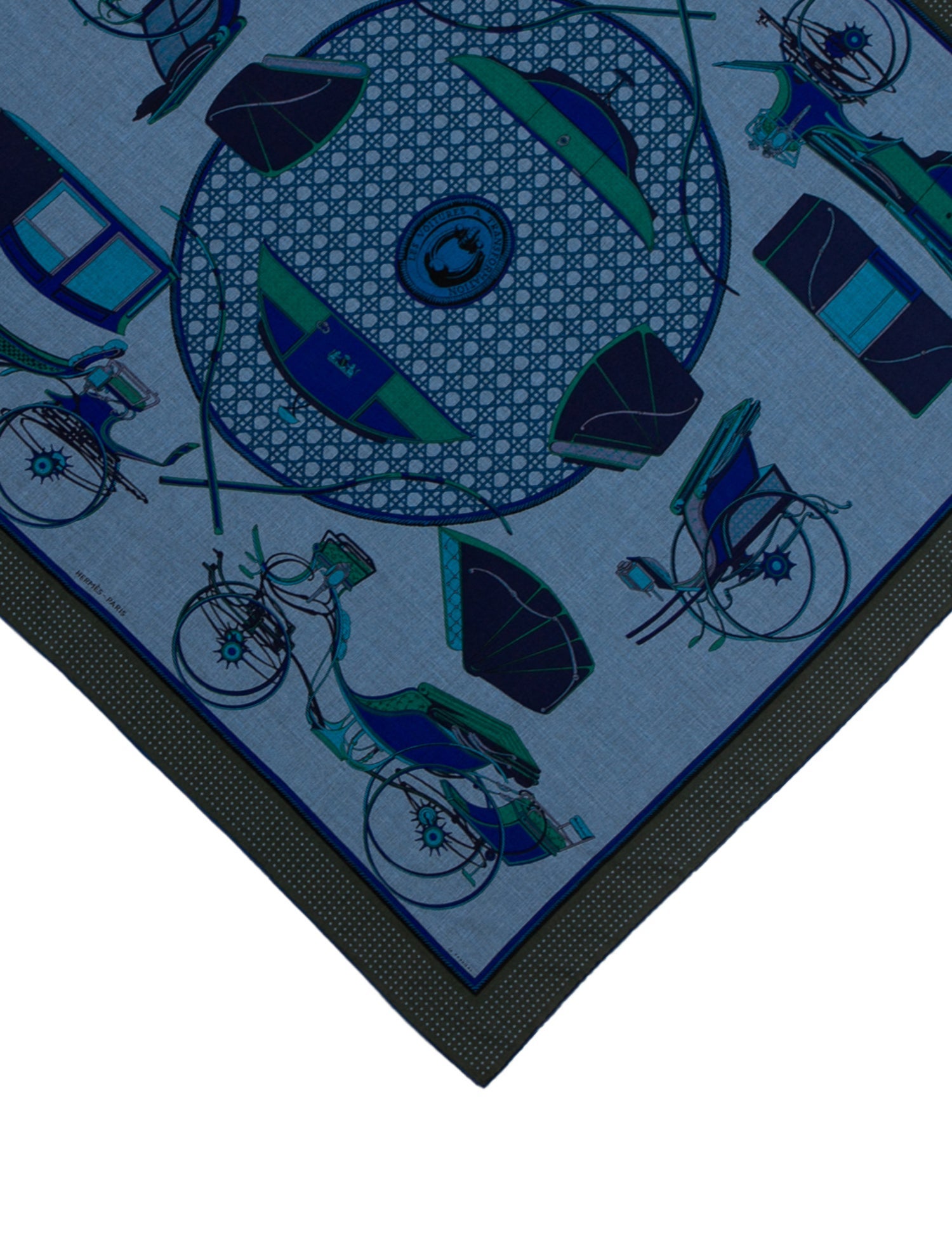 Hermès Les Voitures a Transformation Cashmere Shawl