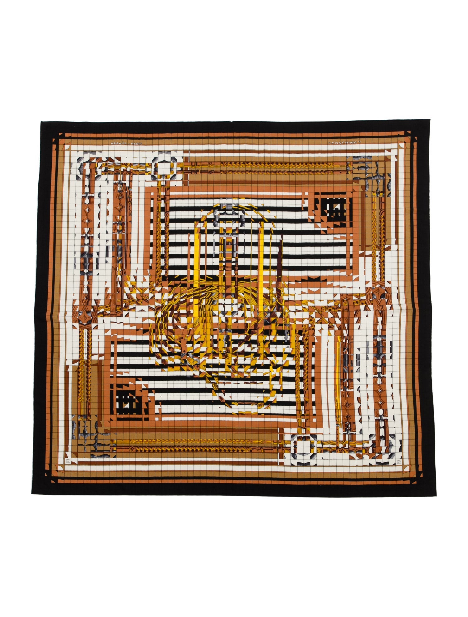 Hermès Coaching DeJa-Vu Cashmere Shawl