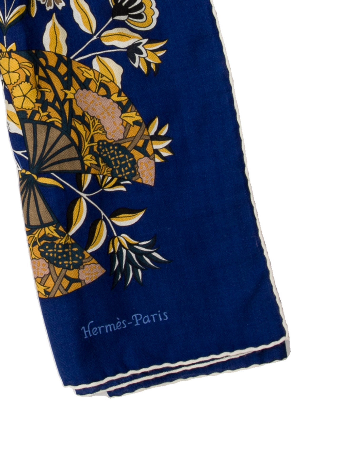 Hermès Fleurs et Papillons de Tissues Cashmere Shawl