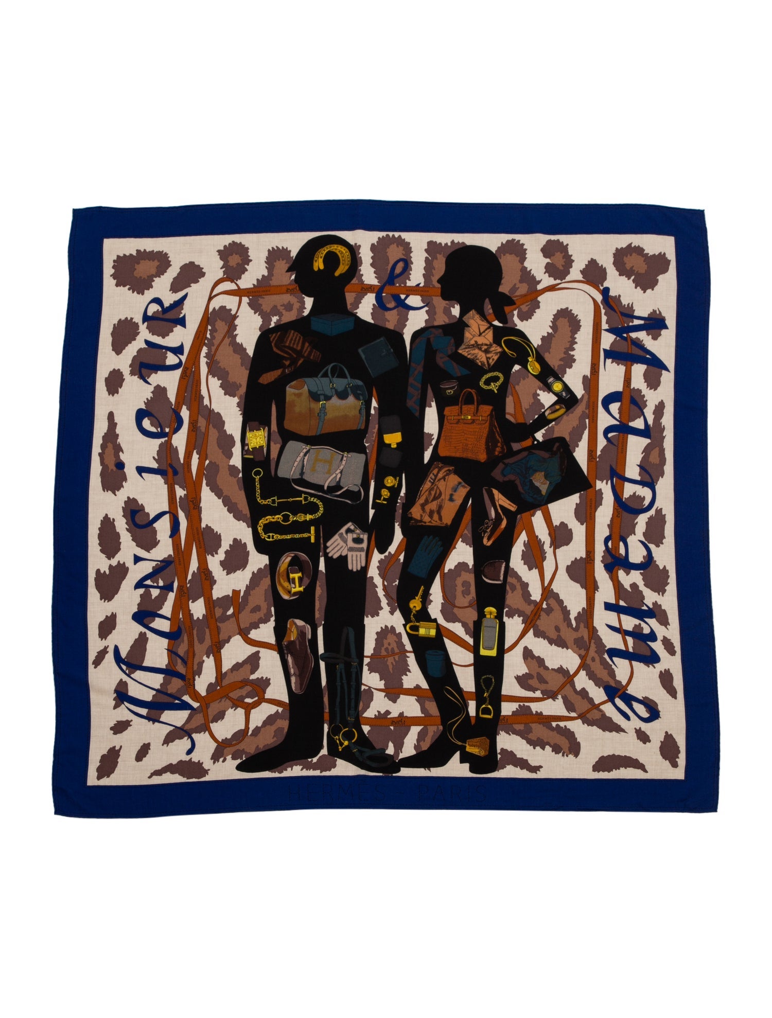 Hermès Monsieur et Madame Silk Shawl