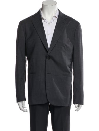 Hermès Wool Leather Trim Embellishment Blazer