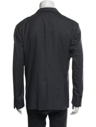 Hermès Wool Leather Trim Embellishment Blazer