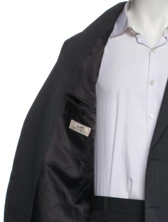 Hermès Wool Leather Trim Embellishment Blazer