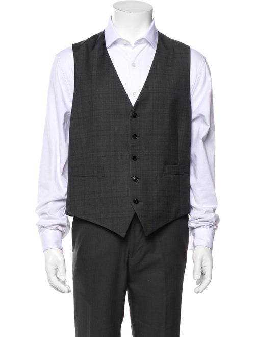 Hermès Virgin Wool Plaid Print Suit Vest