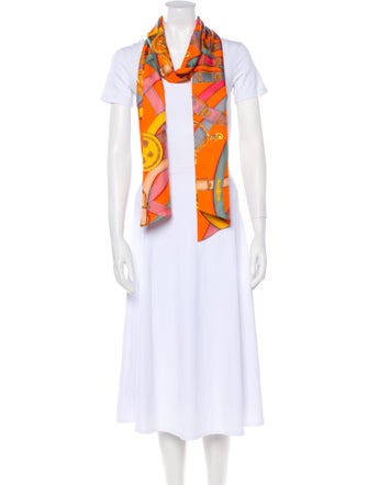 Hermès Cavalcadour Maxi Silk Twilly Scarf