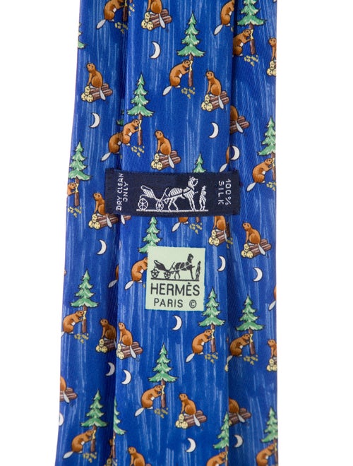 Hermès Silk Pattern Tie