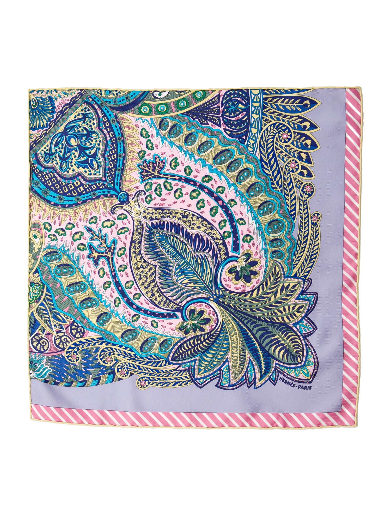Hermès Le Jardin de la Maharani Pocket Square Silk Scarf