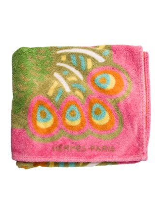 Hermès Peacock Beach Towel