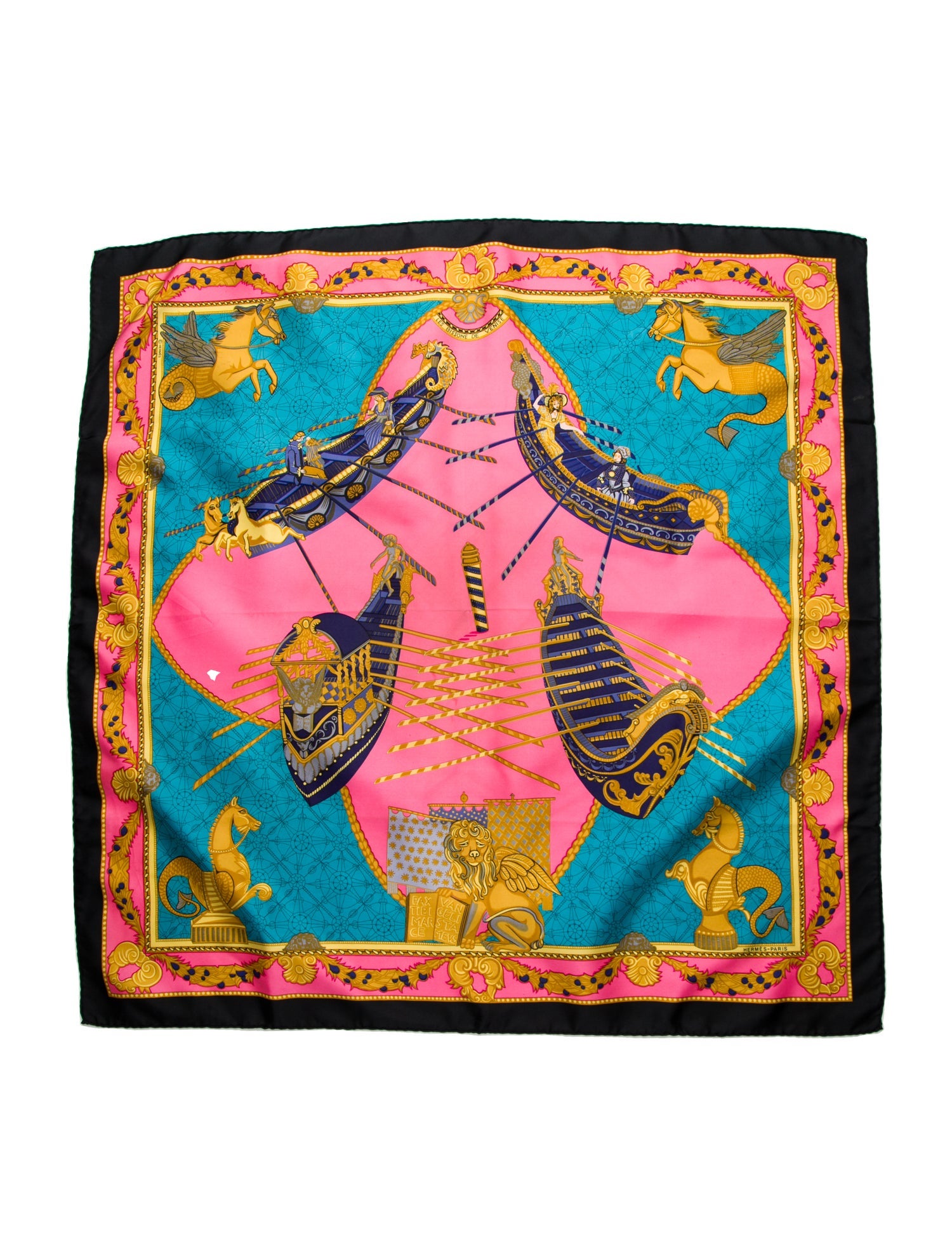 Hermès Les Bissone De Venise Silk Scarf