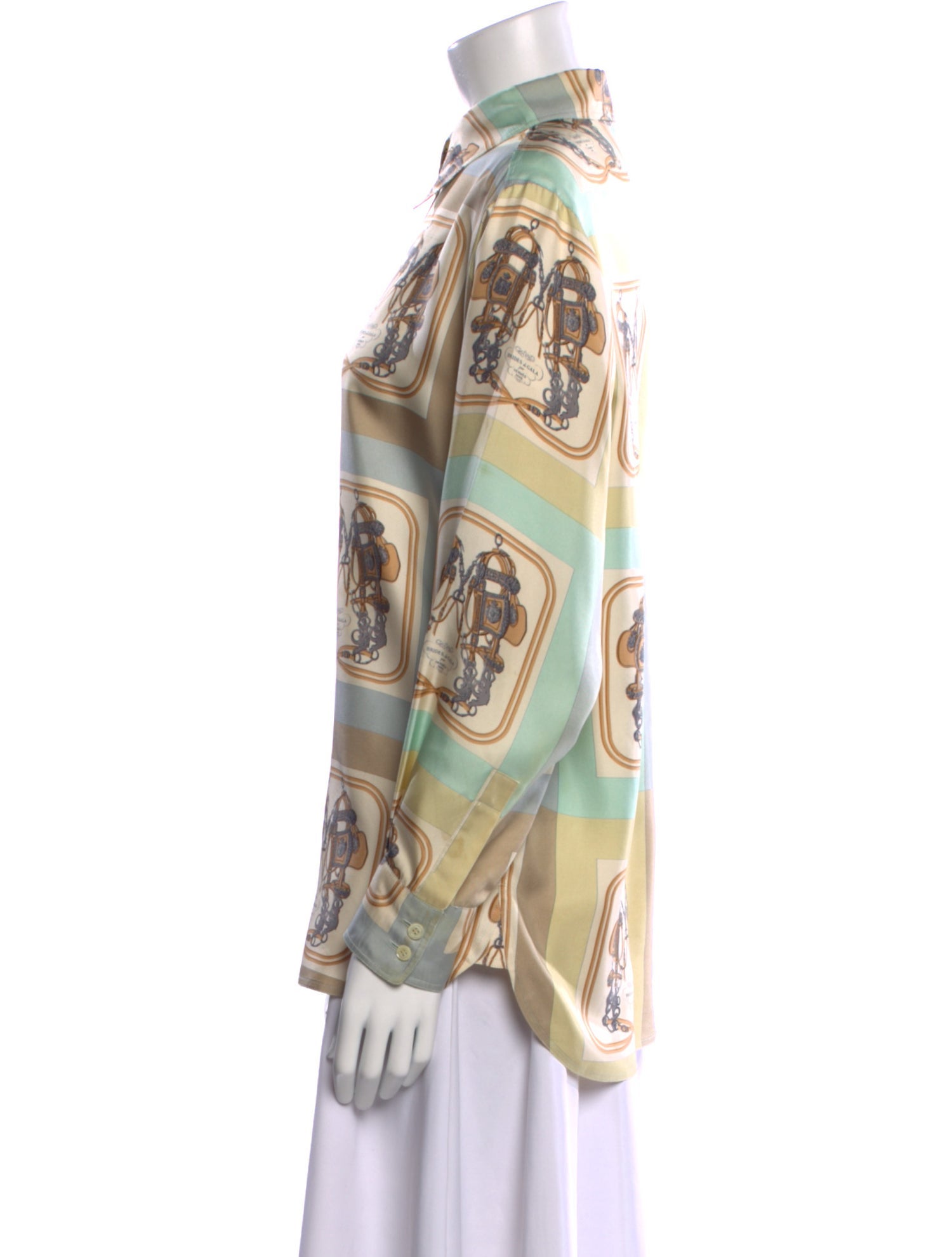 Hermès Vintage 1980's Button-Up Top