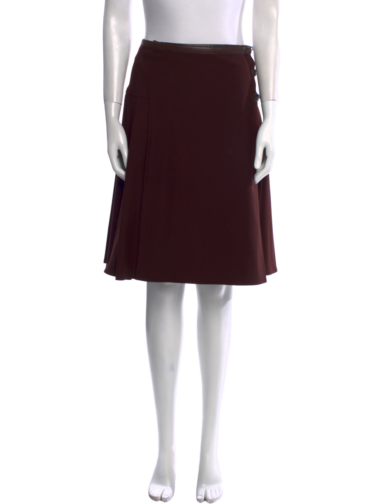 Hermès Virgin Wool Knee-Length Skirt