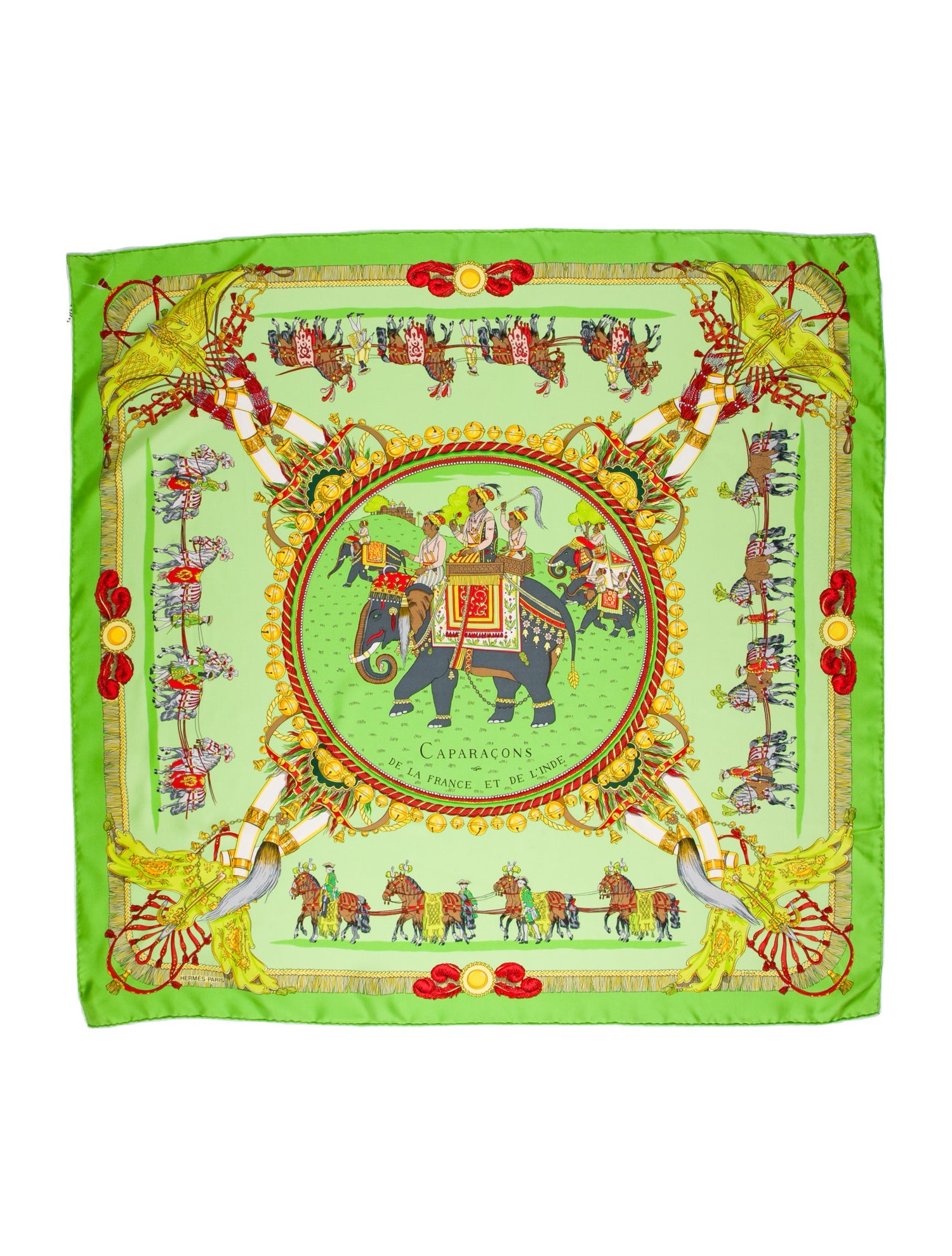Hermès Caparaçons de la France et de L'Inde Silk Scarf