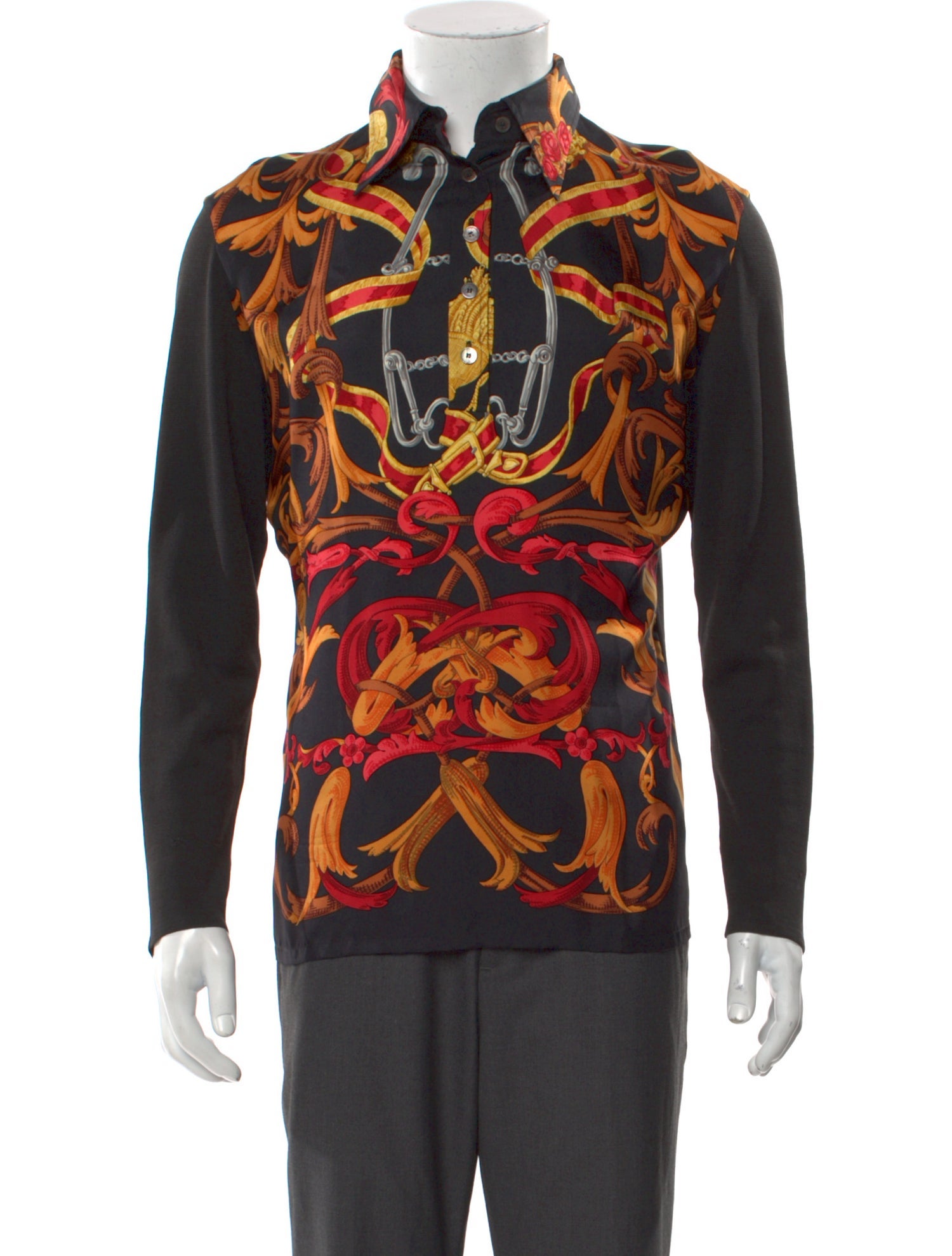 Hermès Vintage Silk Polo Shirt