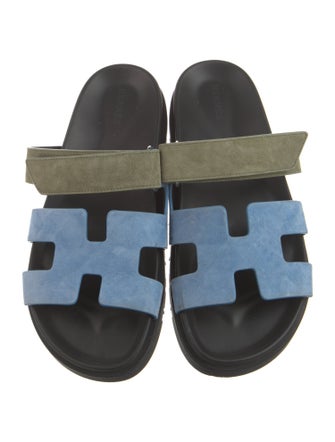 Hermès Chypre Suede Slides