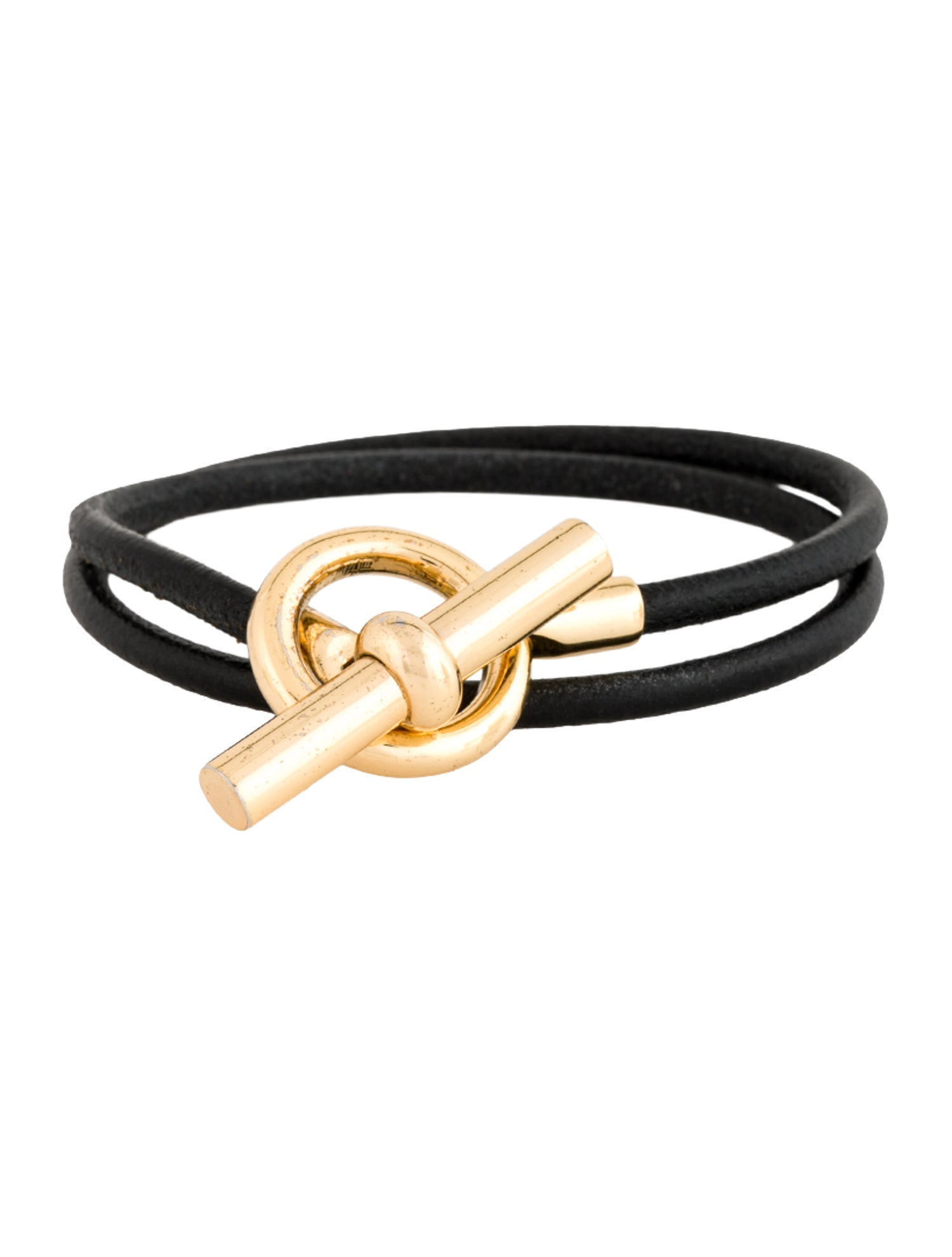 Hermès Leather Glenan Wrap Bracelet