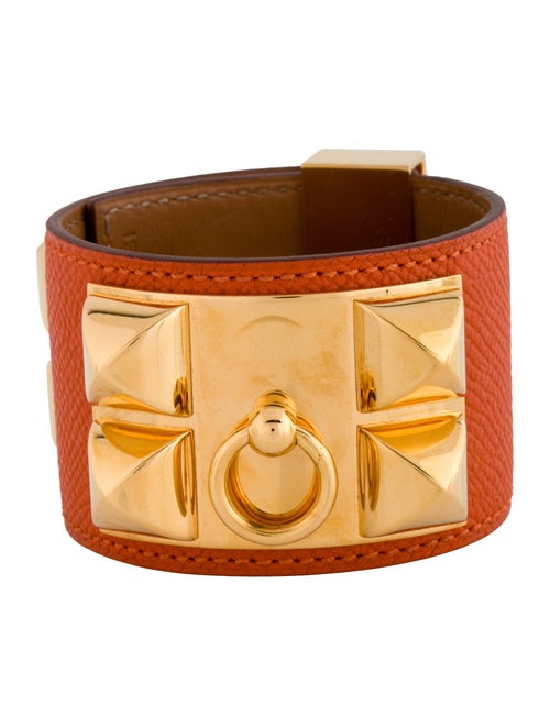 Hermès Leather Collier de Chien Wrap Braclet
