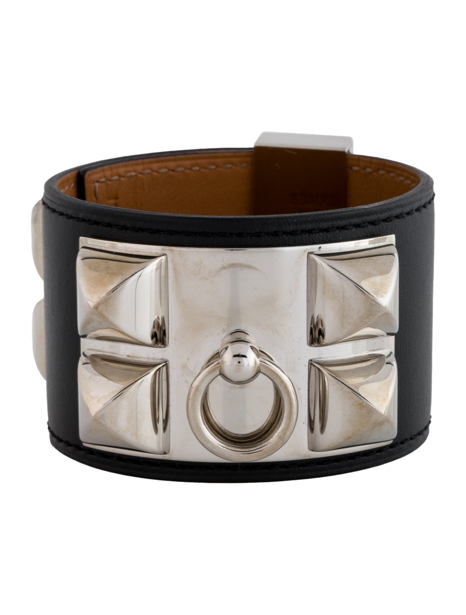 希少 Maison Margiela real leather bracelet Maison Margiela Leather Shine Bracelet - Black Wrap