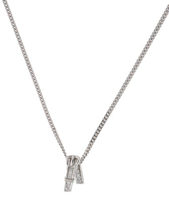 Hermès 18K Diamond Etriviere Pendant Necklace
