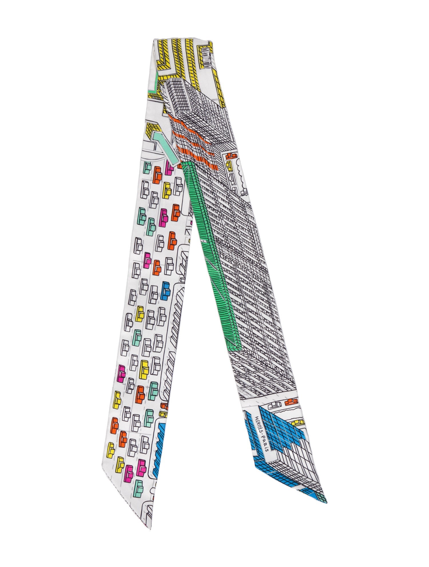 Hermès Pantin City Silk Twilly Scarf w/ Tags