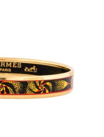 Hermès Enamel Narrow Bangle Bracelet