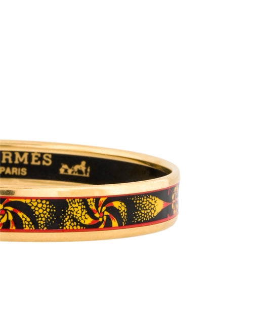 Hermès Enamel Narrow Bangle Bracelet