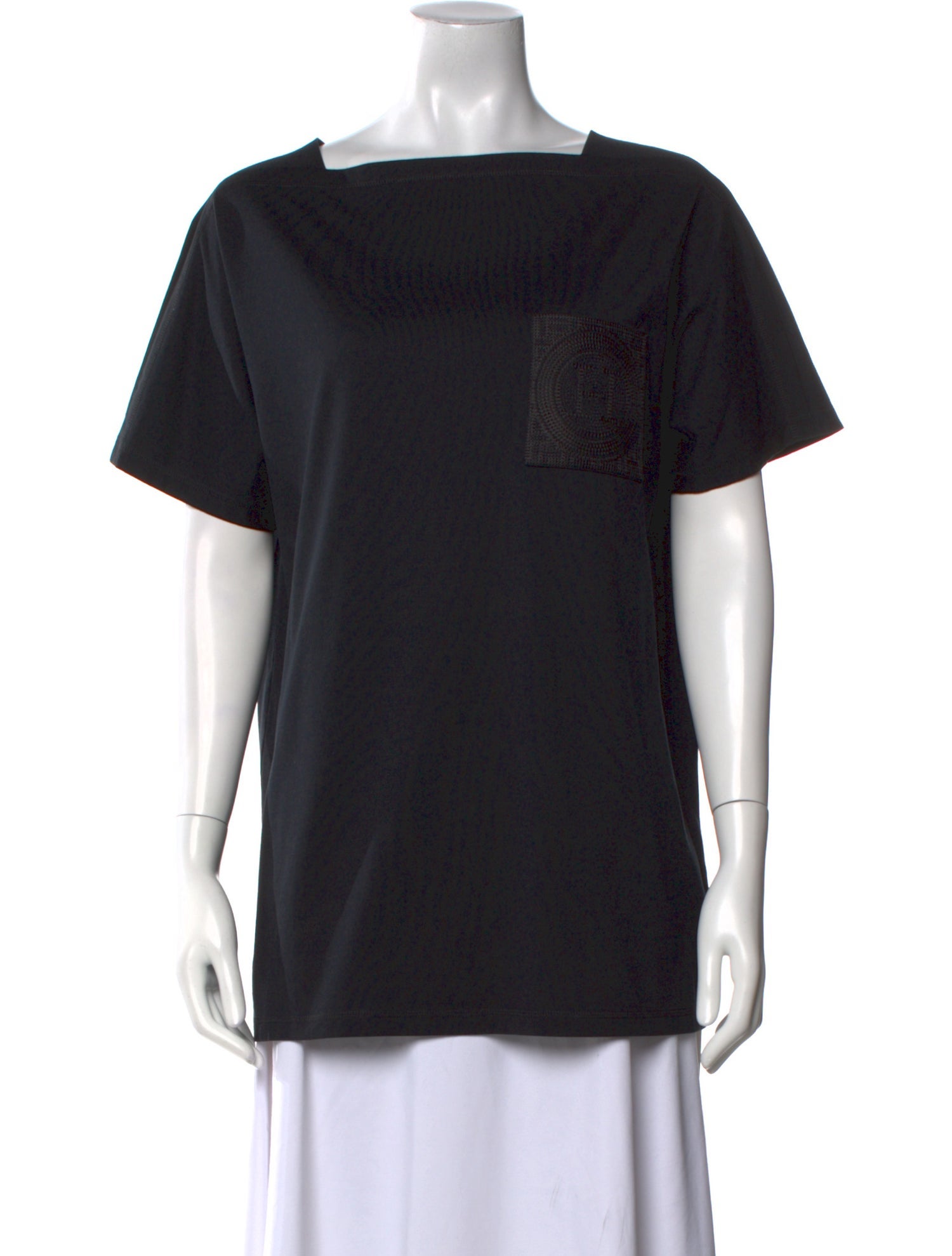 Hermès Square Neckline Short Sleeve T-Shirt